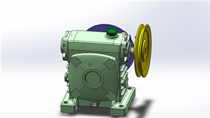 Solidworks设计蜗轮蜗杆减速器3D模型