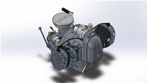 Solidworks机械设备发动机减速器三维模型