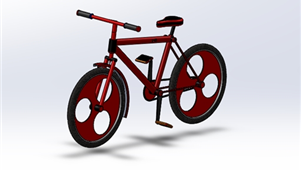 红色自行车模型