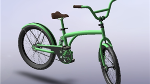 绿色小孩自行车模型