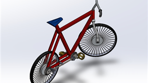 斜齿轮传动自行车模型