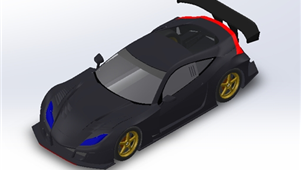 本田GT跑车外壳模型