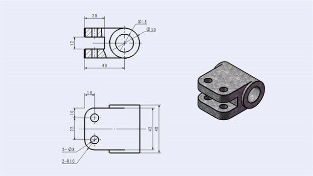 solidworks连接件机械零件出图