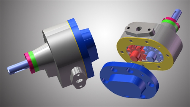 solidworks装配体建模实例---齿轮泵