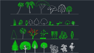 园林CAD图块-常用园林素材