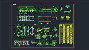 AutoCAD机械练习图10米桁桥架图纸