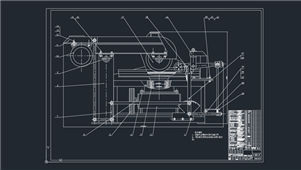 CAD机械钉磨机床设计图纸