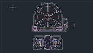 AutoCAD弧面蜗杆加工专用数控机床设计图纸