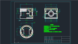 AutoCADV型往复式活塞压缩机设计装配图纸