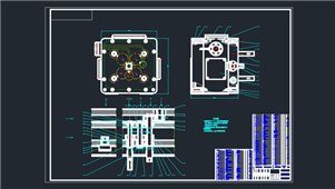 CAD孔系加工立式组合加工机床设计装配图