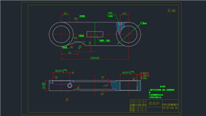 CAD零件图连杆膛孔专用机床设计练习图纸