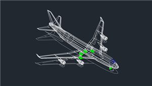 AutoCAD飞机的模型图纸