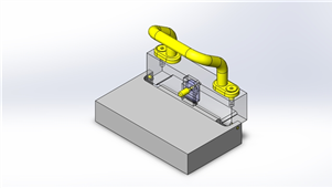 Solidworks 电子零件简易弯曲夹具三维模型