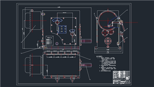 AutoCAD镗削动力头组件设计练习图纸