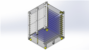 Solidworks非标设备薄板储物柜出入导轨三维模型