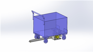 Solidworks机械设备台车定位三维模型