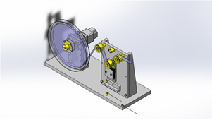 Solidworks机械设备胶带张力调整机械三维模型