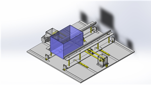 Solidworks非标设备工件尺寸进阶输送机三维模型