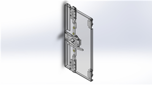 Solidworks机械设备配电盘门用链条三维模型