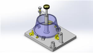 Solidworks机械设备平行度测定工具三维模型