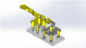 SolidWorks机械非标定位夹具三维模型