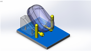 SolidWorks机械加工姿势可调夹具三维模型