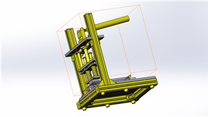 SolidWorks机械工装薄膜压接夹具三维模型