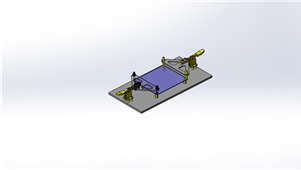 SolidWorks机械工装工件夹紧机构三维模型