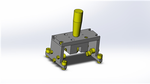 SolidWorks机械设备长尺寸滑动机构三维模型