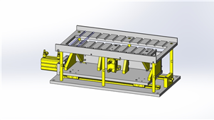 Solidworks工件齿轮间传递输送机机械三维模型