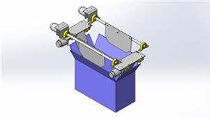 SolidWorks纸箱盖压紧装置三维模型