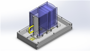 SolidWorks机械料架传送装置三维模型