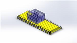 SolidWorks机械马达滚轮传送带三维模型
