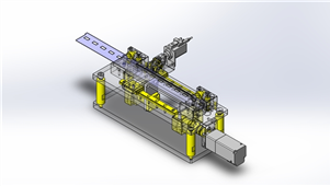 Solidworks机械设备滚轮齿轮运送组件三维模型