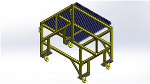 SolidWorks机械模型搬运台车三维模型