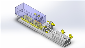 Solidworks机械设备使用气缸的单轴组件三维模型