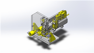 Solidworks机械设备滚轮规定尺寸切割装置三维模型