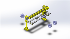 Solidworks机械设备平行输送机移载装置三维模型