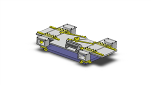 SolidWorks机械托盘定心机构三维模型