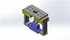 SolidWorks机械空载夹紧机构设备模型