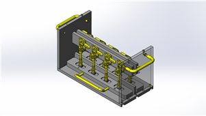 SolidWorks机械粘接层叠夹具三维模型