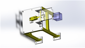 SolidWorks机械设计气缸门机构三维模型