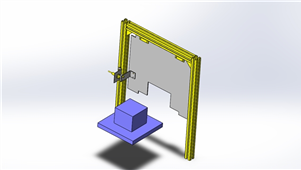 SolidWorks机械门帘式检测盖板机械模型