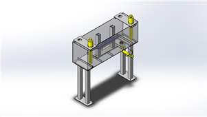 SolidWorks机械三维树脂滑轨测试槽模型设备模型