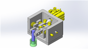 SolidWorks机械三维工件位夹紧机构三维模型