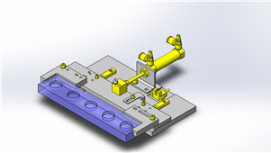 SolidWorks机械模型工件浮起机械三维模型