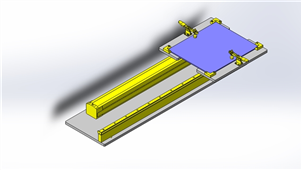 Solidworks机械设备平板玻璃移动组件三维模型