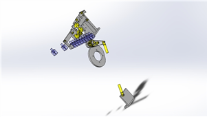 Solidworks机械设备凸轮轴承驱动工件引入三维模型