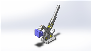 SolidWorks机械模型低尘凸轮固定夹三维
