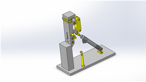 SolidWorks机械设备模型夹紧传送三维设计